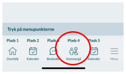 Tryk på den plads, du ønsker Ugeplanen placeret på.