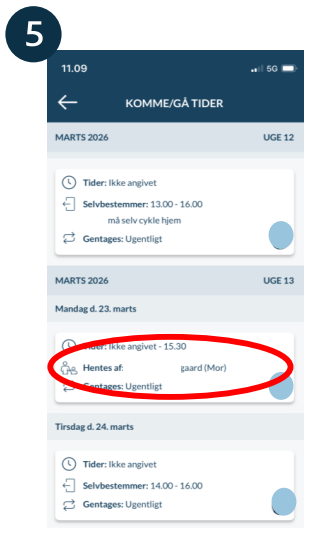 Her får du et overblik over uger/dage