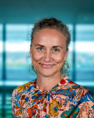 Portræt af Tanja Nyborg indenfor på Grøndalsvej 2