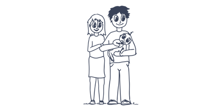 Forældrepar Med Baby