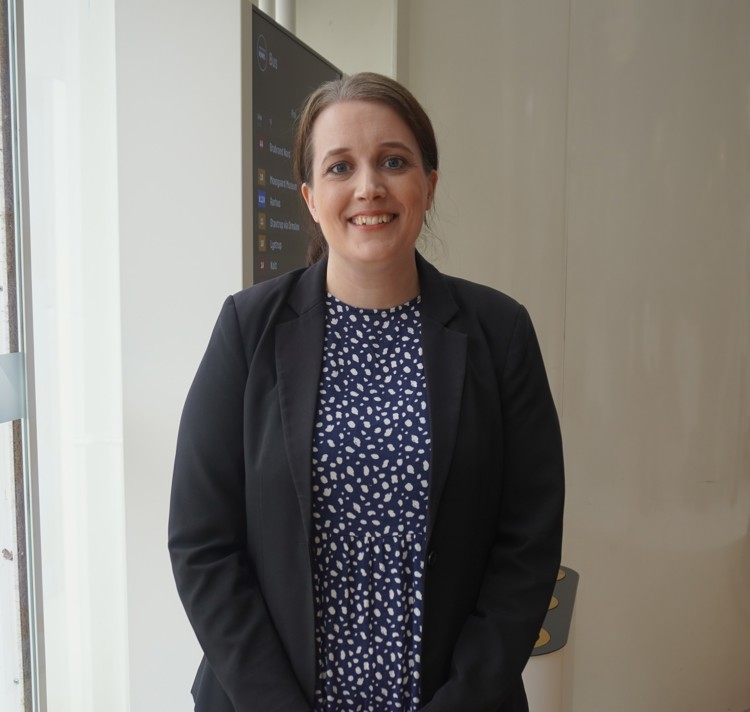 Katrine Østergaard Christensen er cand.ling.merc. i virksomhedskommunikation og tysk og har bl.a. talt med Lidl på dagens messe. Foto: Søren Rosenberg Pedersen