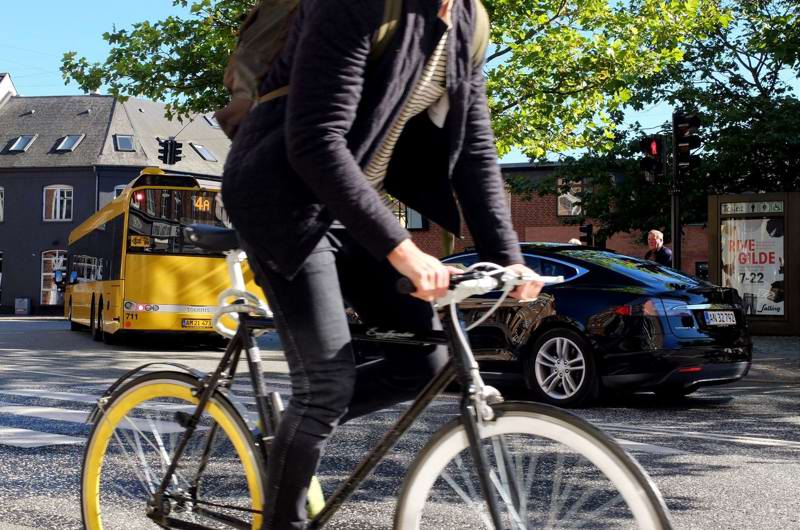 Cykel på Vesterbro Torv