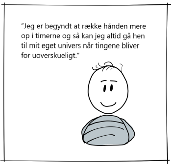 Citat: Jeg tænker på de ting jeg har lært til hypnoterapi hvis jeg har en dårlig dag