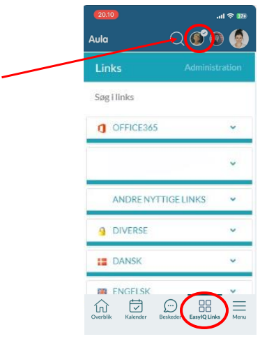 Vælg ét barn i samlingen af links